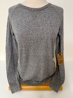Civilianaire Knitwear Heather Grey Raglan Long Sleeve Tee Women’s M NWT USA